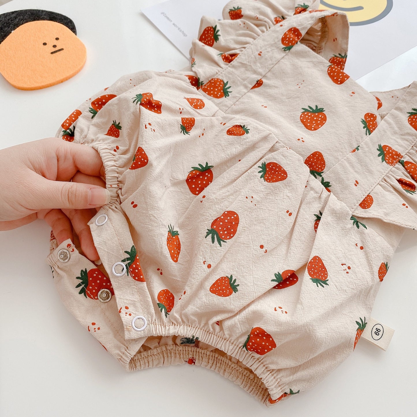 Olivia Strawberry Romper
