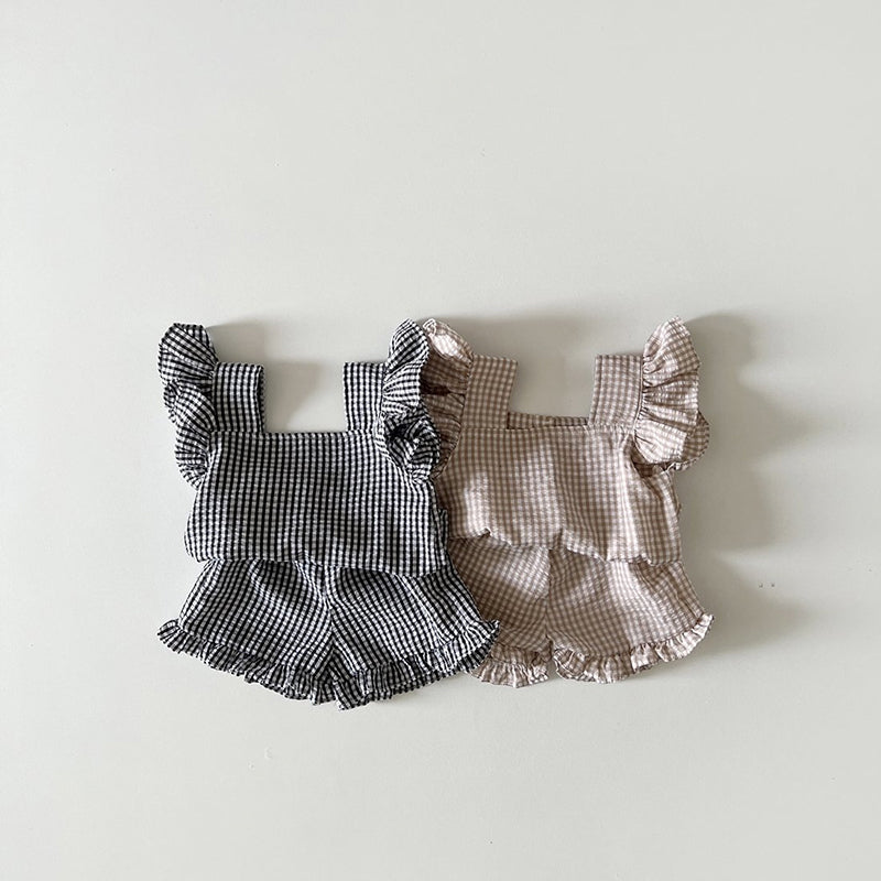 Gabrielle Gingham Ruffle Set