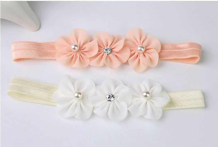 Three Blossom Baby Headband