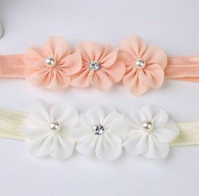 Three Blossom Baby Headband
