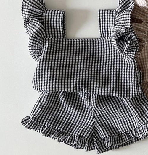 Gabrielle Gingham Ruffle Set