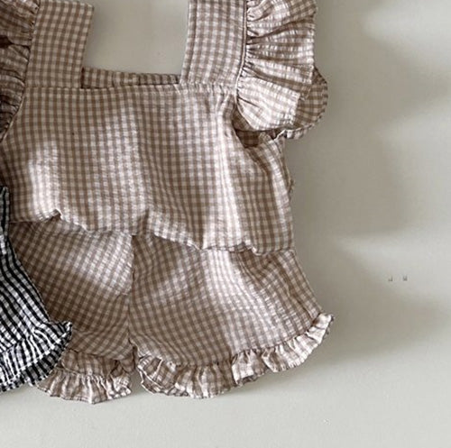 Gabrielle Gingham Ruffle Set